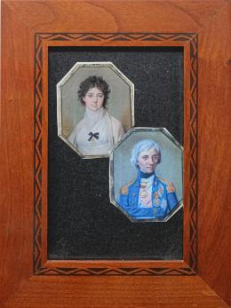 DOS MINIATURAS ENMARCADAS DEL S.XIX