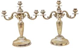 PAREJA DE CANDELABROS DE PLATA