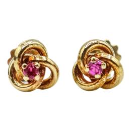PENDIENTES PARA NIÑA CON RUBÍ