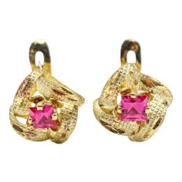 PENDIENTES PARA NIÑA CON RUBÍ