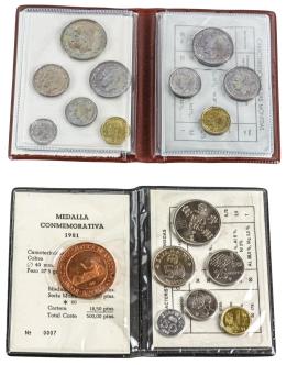 DOS ESTUCHES DE MONEDAS