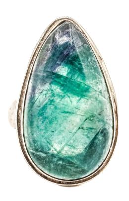 ANILLO DE PLATA CON FLUORITA