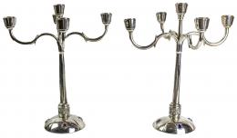 PAREJA DE CANDELABROS EN PLATA DEL ÚLTIMO CUARTO DEL S.XX