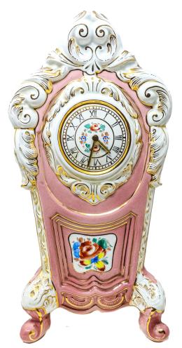 RELOJ DE SOBREMESA EN PORCELANA VALENCIANA DE LOS AÑOS 60