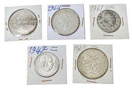 CINCO MONEDAS DE PLATA