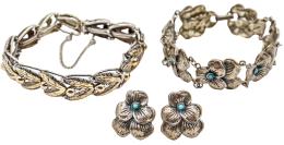 DOS PULSERA Y PENDIENTES AÑOS 40