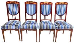 CUATRO SILLAS MODERNISTAS DE PRINCIPIOS DE SIGLO XX