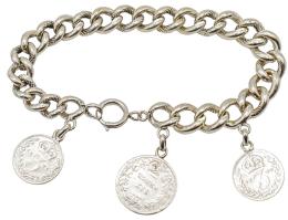 PULSERA DE PLATA CON MONEDAS