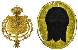 "ECCE HOMO" Y "ESCUDO CASA REAL" DEL S.XIX