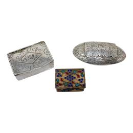TRES CAJITAS DE COLECCIÓN EN PLATA