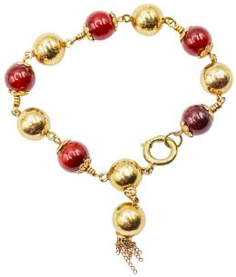 PULSERA CON ÁGATA CORNALINA