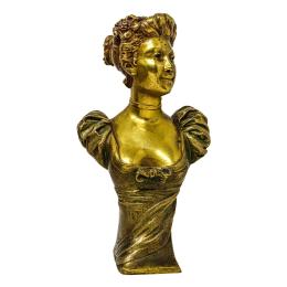 BUSTO EN BRONCE DORADO MODERNISTA CIRCA 1915