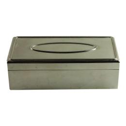 CAJA JOYERO EN METAL PLATEADO DEL ÚLTIMO TERCIO DE SIGLO XX