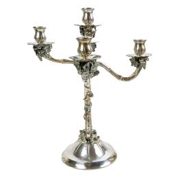 CANDELABRO EN PLATA DE MEDIADOS DE S. XX