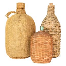 TRES BOTELLAS DE VIDRIO PRINCIPIOS SIGLO XX
