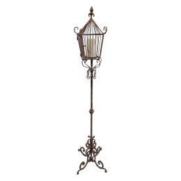 CANDELERO DE HIERRO COLADO DE FINALES DE SIGLO XX