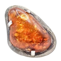 ANILLO DE PLATA CON COPAL