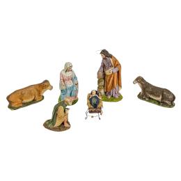 CONJUNTO DE FIGURAS DE PESEBRE DE MEDIADOS DEL S.XX