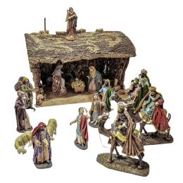 CONJUNTO DE FIGURAS DE PESEBRE DEL ÚLTIMO TERCIO DEL S.XX