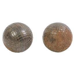 DOS BOLAS DE PETANCA MEDIADOS SIGLO XX