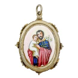 MEDALLÓN DEVOCIONAL DE PLATA DEL SIGLO XVIII