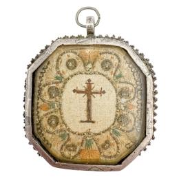 RELICARIO DE PLATA DEL SIGLO XVIII