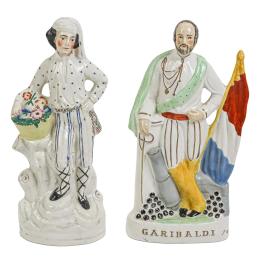 DOS FIGURAS DE PORCELANA STAFFORD DE PRIMERA MITAD DE S. XX