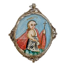 RELICARIO DE PLATA DEL SIGLO XVIII