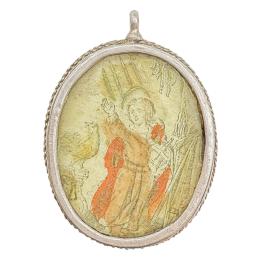 RELICARIO DE PLATA DEL SIGLO XVIII