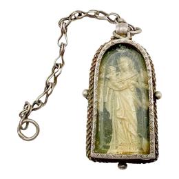 RELICARIO DE PLATA DEL SIGLO XVIII