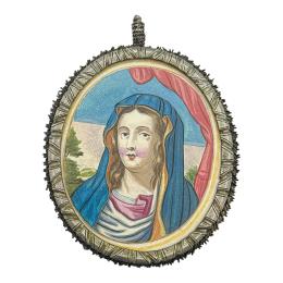 MEDALLÓN DEVOCIONAL DE PLATA DEL SIGLO XVIII