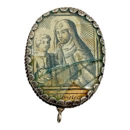 RELICARIO DE PLATA DEL SIGLO XVIII