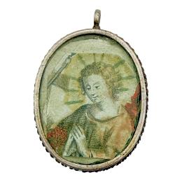 MEDALLÓN DEVOCIONAL DE PLATA DEL SIGLO XVIII