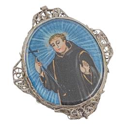 MEDALLÓN DEVOCIONAL DE PLATA DEL SIGLO XVIII