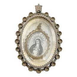 MEDALLÓN DE PLATA DE PRINCIPIOS DEL SIGLO XIX