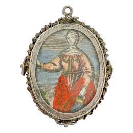 RELICARIO DE PLATA DEL SIGLO XVIII