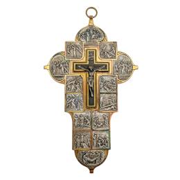 CRUCIFIJO VIACRUCIS ITALIANO DEL ÚLTIMO TERCIO DE S. XX