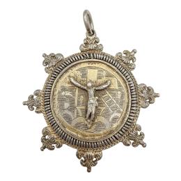 MEDALLÓN PATENA DE PLATA ESPAÑOLA DEL SIGLO XVII