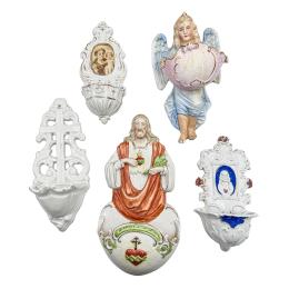 CINCO BENDITERAS DE FINALES DEL SIGLO XIX