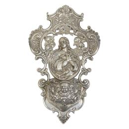 BENDITERA DE PLATA DE MEDIADOS DE SIGLO XX