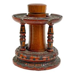 SOPORTE PARA PIPAS CON TABAQUERA, DE LOS AÑOS 60