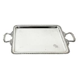 BANDEJA DE PLATA DE LA PRIMERA MITAD DE SIGLO XX