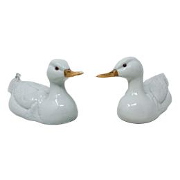 PAREJA DE PATOS EN PORCELANA DE LOS AÑOS 70
