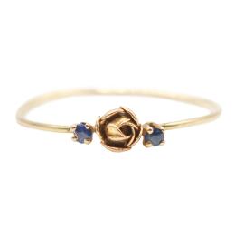 ANILLO CON ROSA Y ZAFIROS