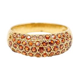 ANILLO BOMBÉ CON GRANATES