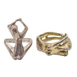 DOS ANILLOS ERÓTICOS EN PLATA
