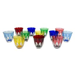 CONJUNTO DE 12 VASOS EN CRISTAL ITALIANO FINALES DEL S.XX