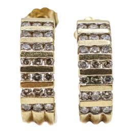 PENDIENTES MEDIA CRIOLLA CON BRILLANTES