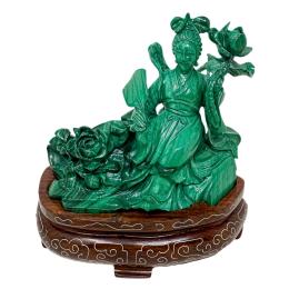 FIGURA EN MALAQUITA DE LA SEGUNDA MITAD DE S. XX