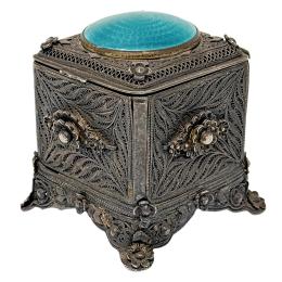 CAJA JOYERO CON ESMALTE DE MEDIADOS S.XX